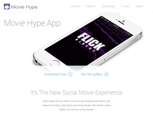 Tablet Screenshot of moviehypeapp.com